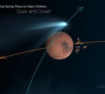 گذر دنباله‌دار سایدینگ اسپرینگ از نزدیک‌­ترین فاصله از سطح مریخ
