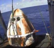 کپسول کرو دراگون SpaceX با چهره‌ای گداخته اما سالم به زمین بازگشت